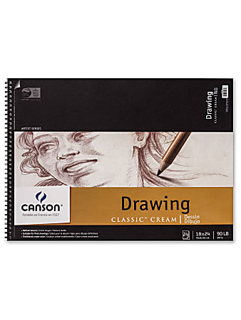 Canson Classic Cream Drawing Pad, 18 x 24, 24 Sheets